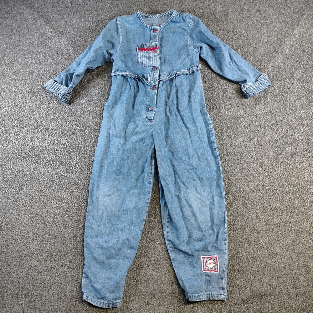 Vintage Little Levis Denim One piece Romper 6X